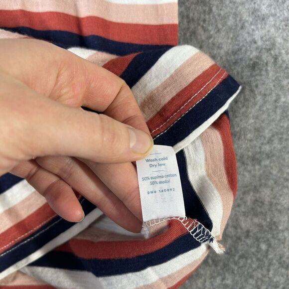 MARINE LAYER Marla Striped Top Women’s Small T-Shirt Multicolor Striped Cotton - Picture 7 of 7